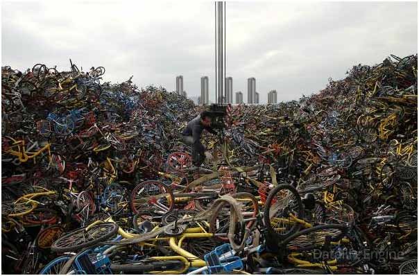 Жалға берілетін велосипедтер Қытай қалаларын басып қалды