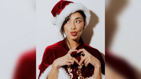 Николь Шерзингердің қазақы оюы бар жаңажылдық образы жұртты тәнті етті