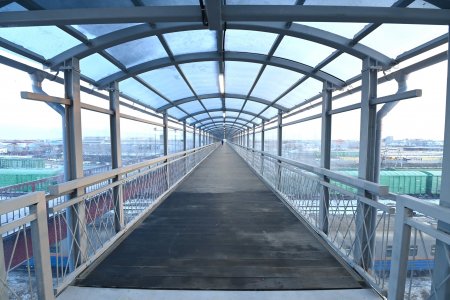 ҚАЗАЛЫ АУДАНЫНДА ТЕМІРЖОЛ АРҚЫЛЫ ӨТЕТІН АСПАЛЫ КӨПІР ПАЙДАЛАНУҒА БЕРІЛДІ