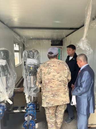 ҚЫЗЫЛОРДА ОБЛЫСЫ, ЖАҢАҚОРҒАН АУДАНЫ, ЖАҢАҚОРҒАН КЕНТІНДЕ СУ ТАРТУ СТАНЦИЯСЫ ҚҰРЫЛЫСЫНА ПАРТИЯЛЫҚ БАҚЫЛАУ ЖҮРГІЗІЛДІ