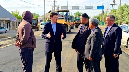 АУДАН ӘКІМІ ЖОЛ ҚҰРЫЛЫСЫН БАҚЫЛАДЫ