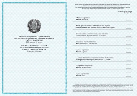 ОСК Құрылтай депутаттарын сайлауға арналған дауыс беру бюллетенін таныстырды