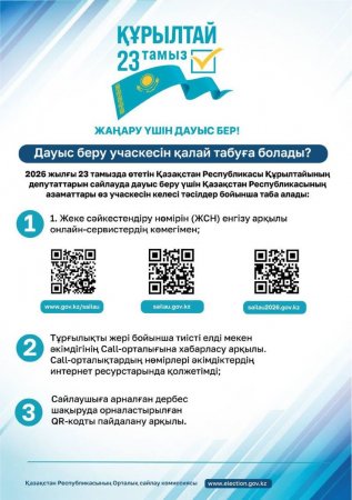 Өз сайлау учаскеңізді қалай табуға болады?