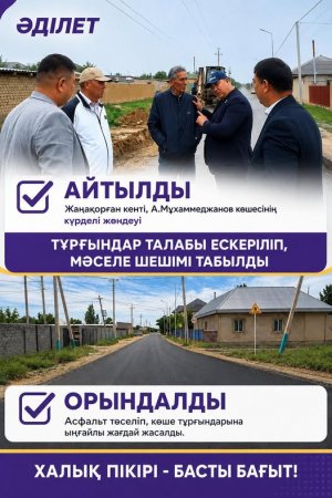КӨШЕГЕ КҮРДЕЛІ ЖӨНДЕУ ЖҰМЫСТАРЫН ЖҮРГІЗУГЕ ҚОЛДАУ ЖАСАЛДЫ